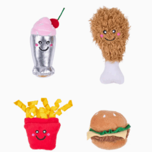ZippyClaws NomNomz- Lot de 4 - Restauration rapide