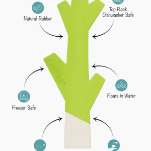 Jouet caoutchouc vert/blanc