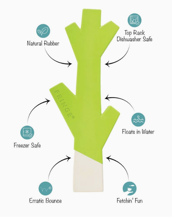 Jouet caoutchouc vert/blanc