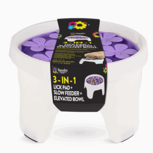 Tapis à lécher et anti glouton + gamelle surélevée - Lick pad