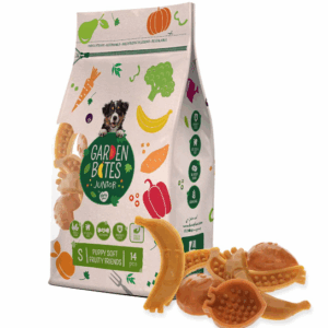 Garden bites fruit puppy