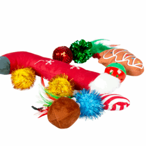 Xmas Sac cadeau — 10 jouets pour chat