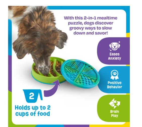 Gamelle et tapis à lécher rond 2 en 1 – Image 3